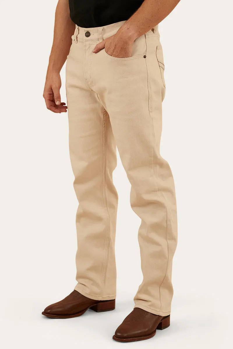 Muster Mens Slim Straight Fit Jean - Dark Sand