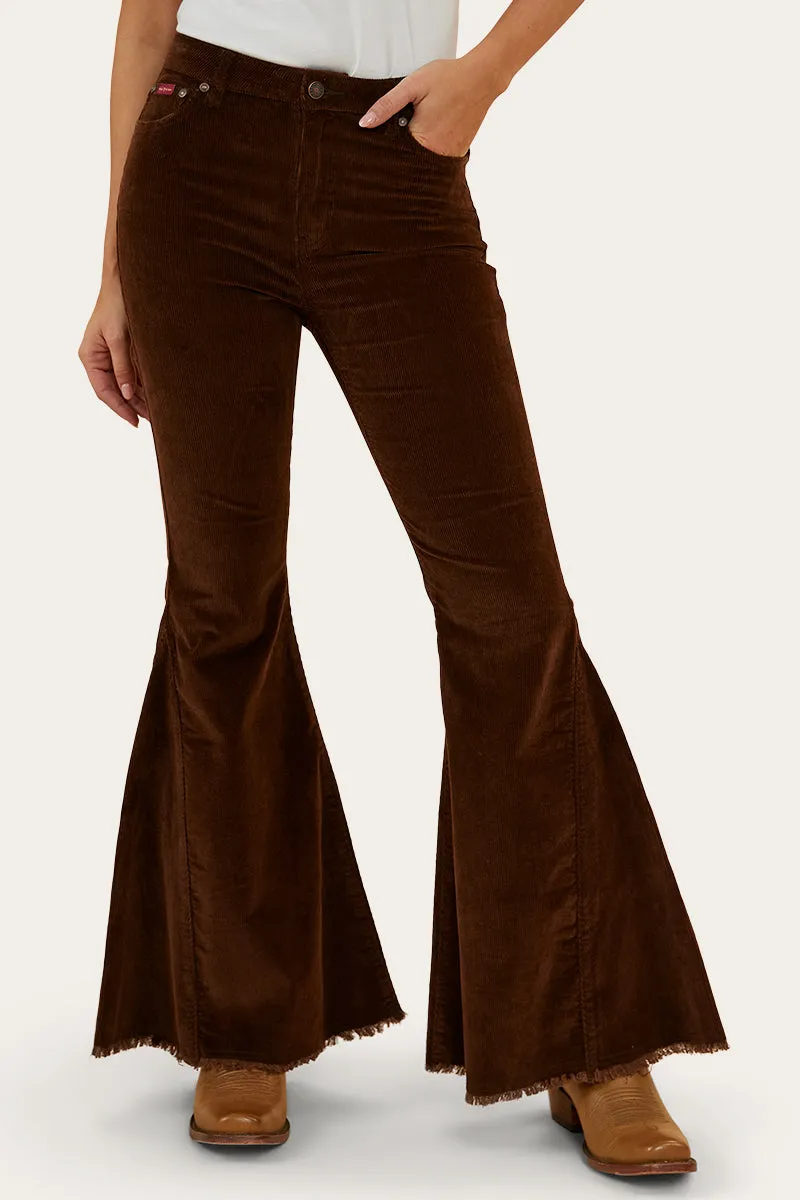 Norah Womens Super Flare Jean - Chocolate