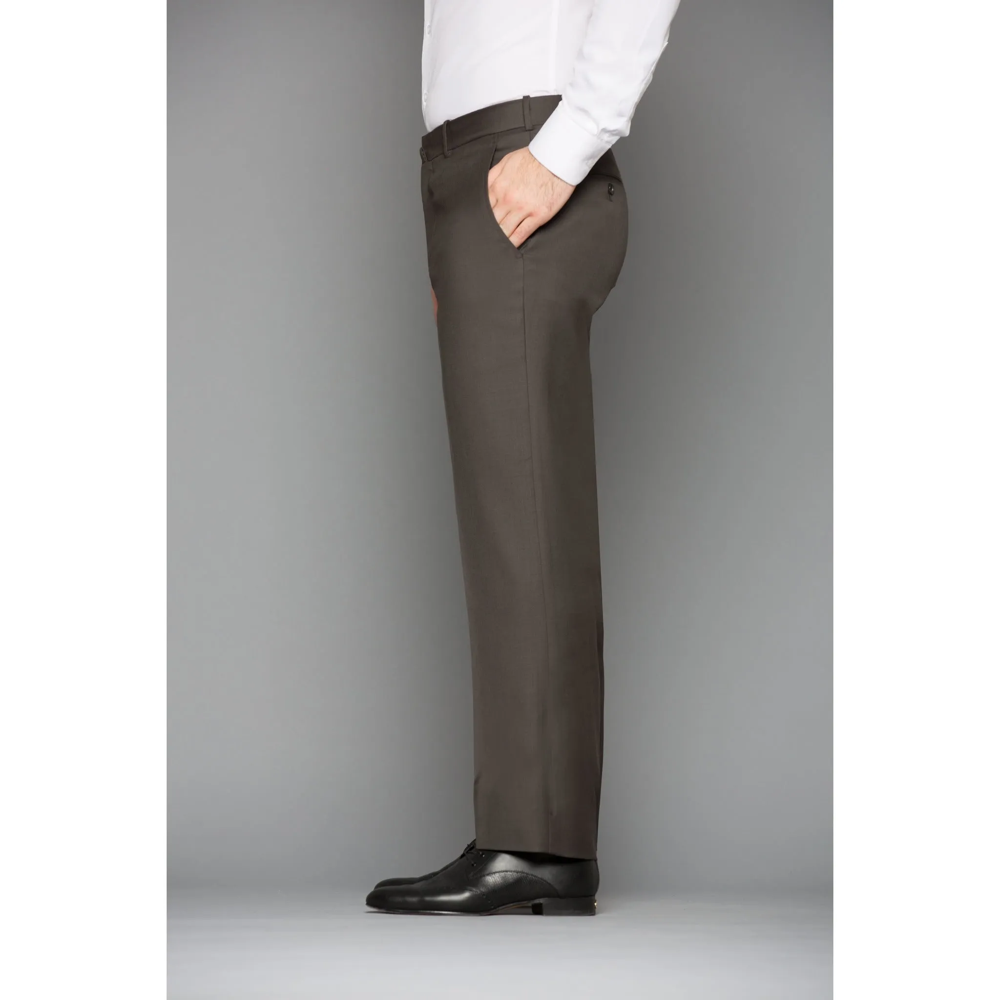 Olive Wool Trousers