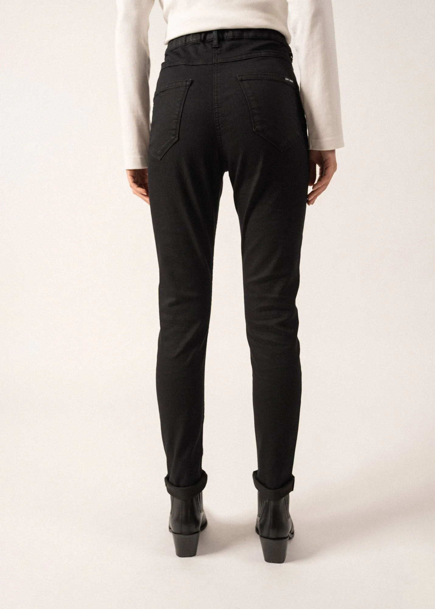 Olivia Cotton Jegging - in denim (NOIR)