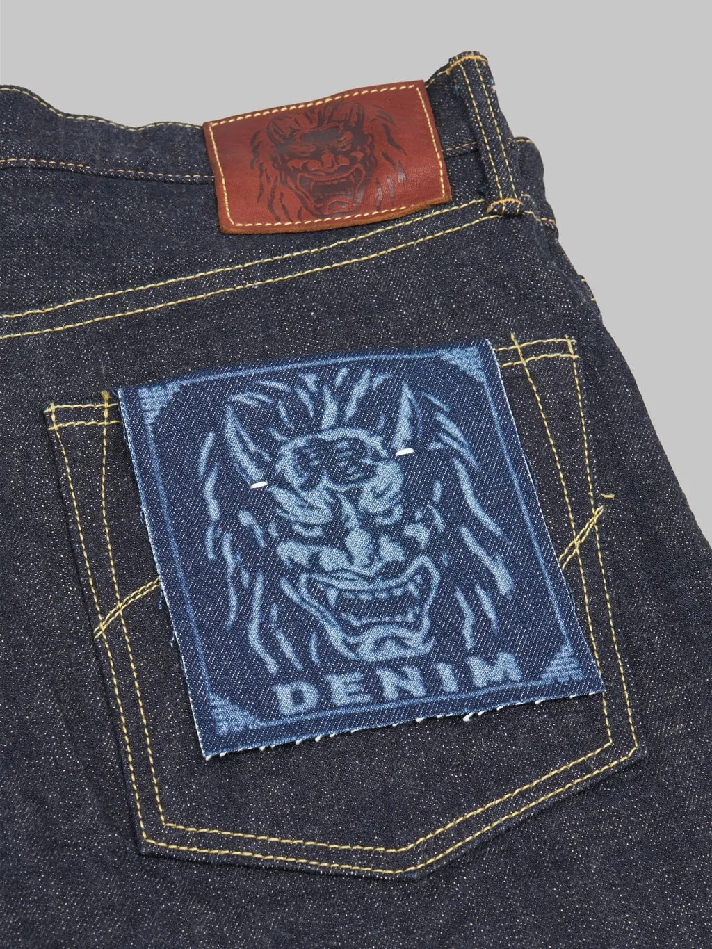 ONI Denim 246-KBE "Indigo Beige" 14oz Neat Straight Jeans