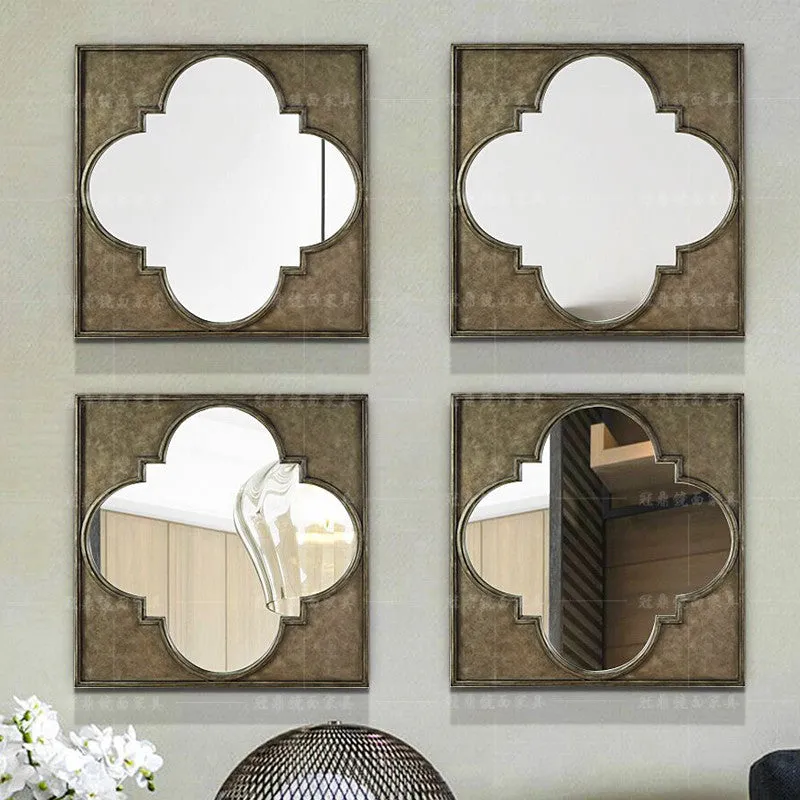 Oriental Window Frame Wall Mirror