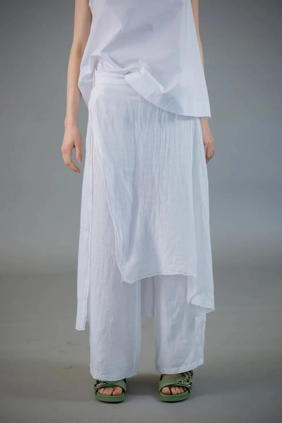 Paolo Tricot Sale, CS10976 Linen Skirt Pant 50% Off Regular Price