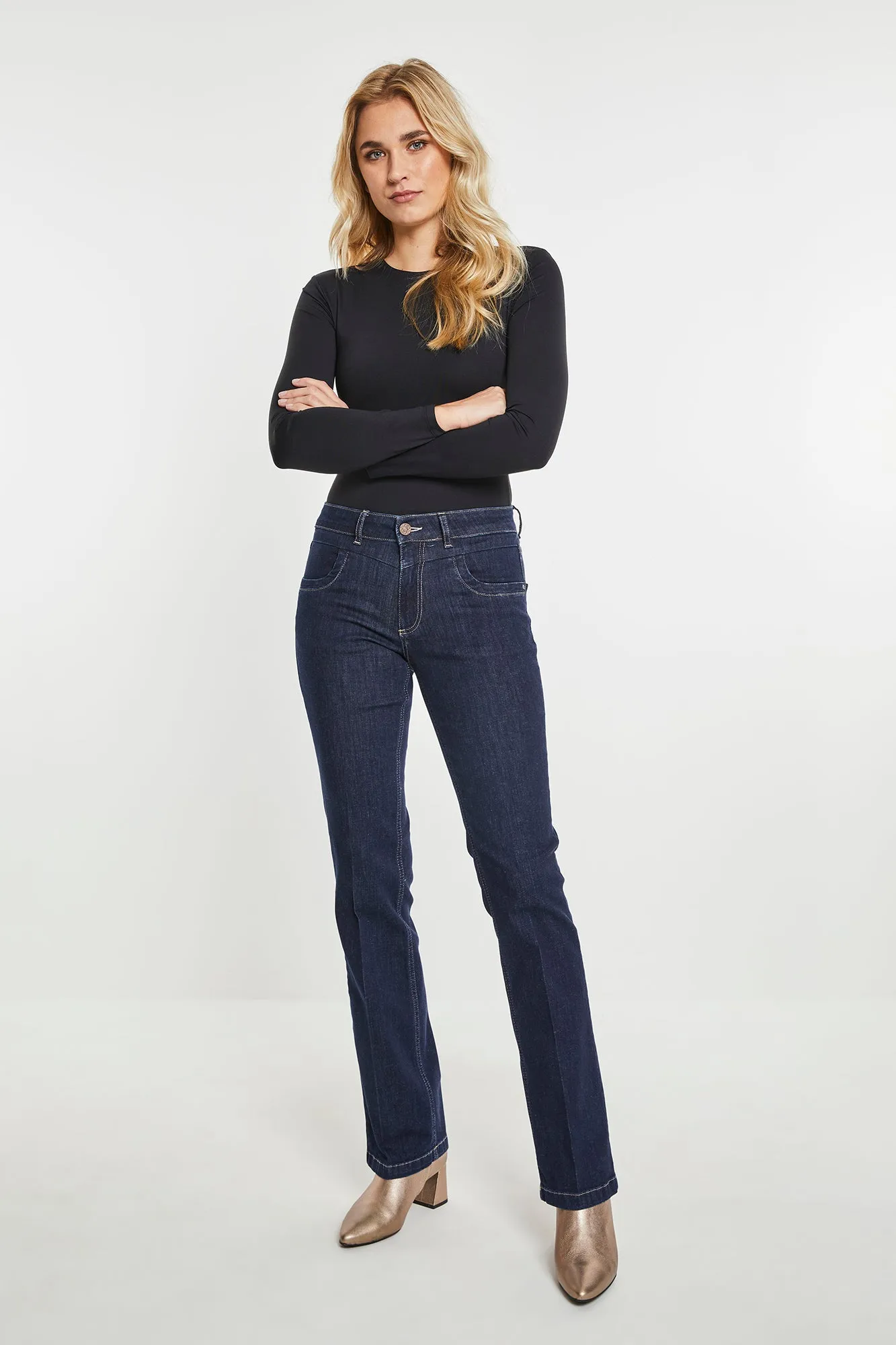 Para Mi Vayen Dark Blue Daily Bootcut Jeans