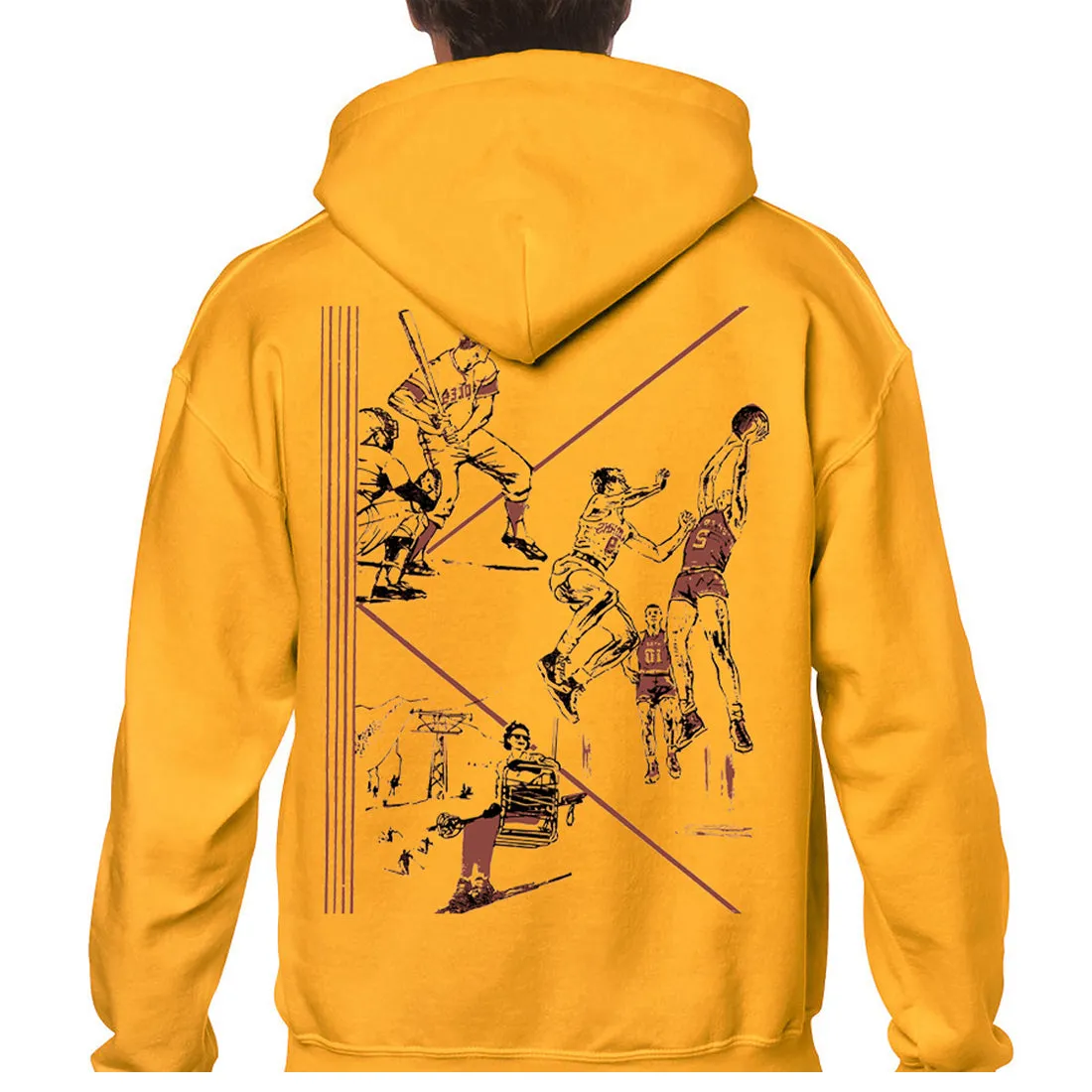 Pop-Culture Retro Vintage Folder Gold 70's-80s Nostalgia Unisex Fleece Hoodie