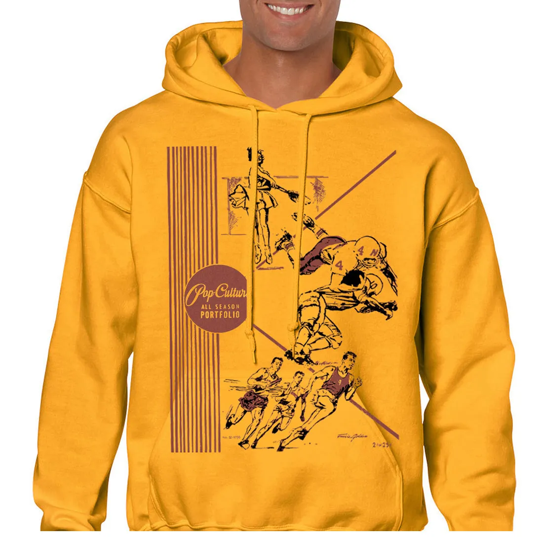 Pop-Culture Retro Vintage Folder Gold 70's-80s Nostalgia Unisex Fleece Hoodie