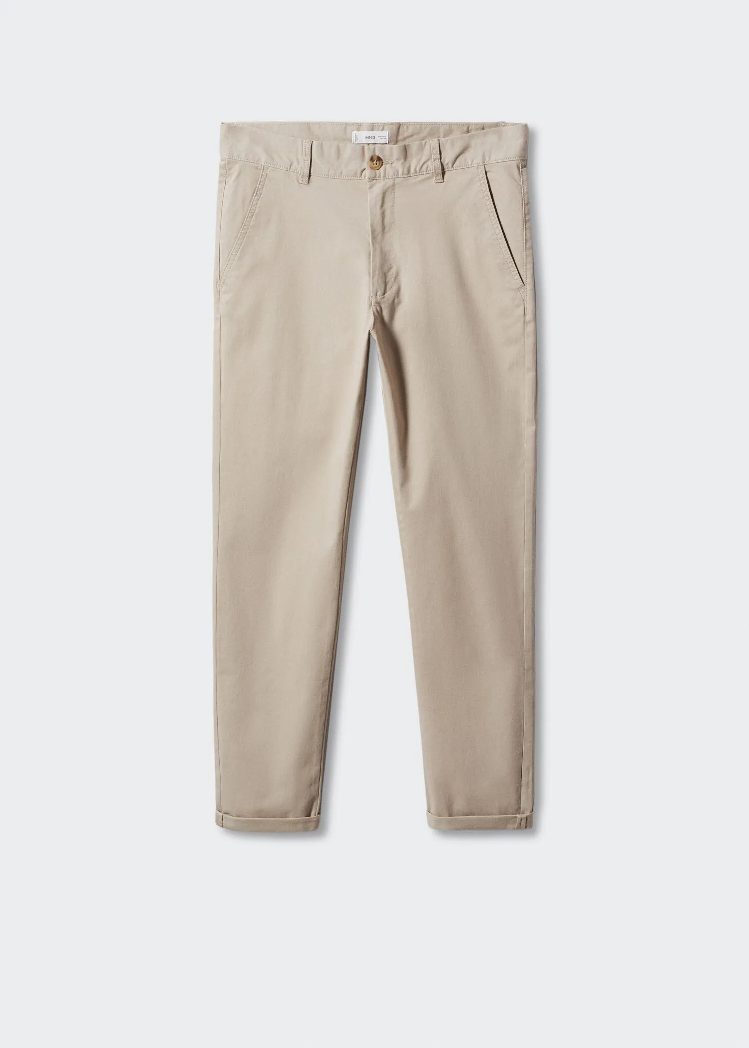 Straight cotton trousers