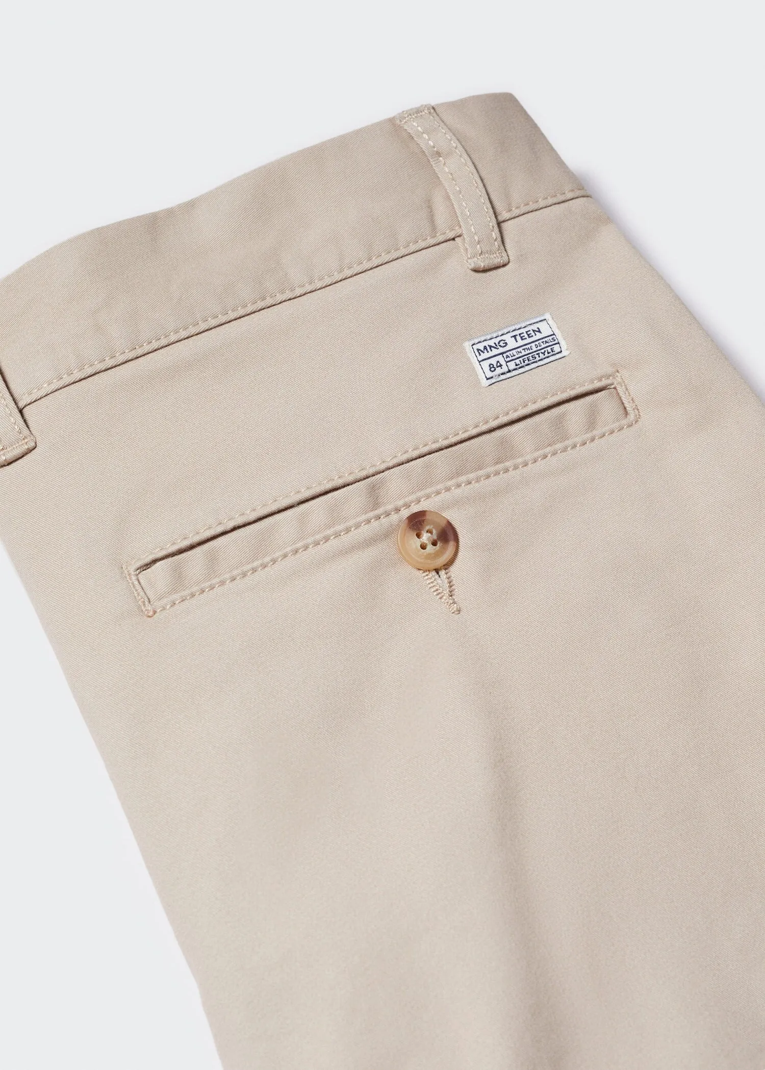 Straight cotton trousers