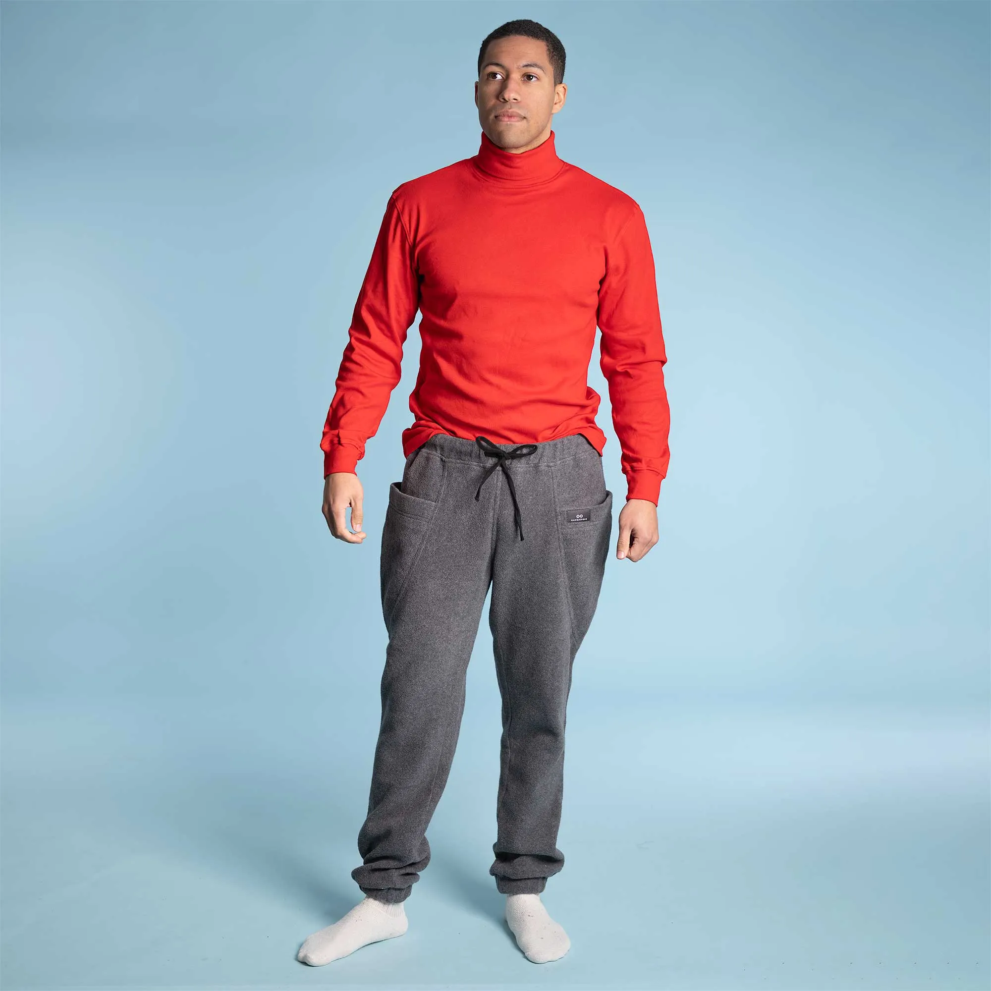 STREETVILLE 100% Organic Cotton Fleece Jogger Pants (OC Thread, Organic Elastic, No Synthetics) (100% Biodegradable)