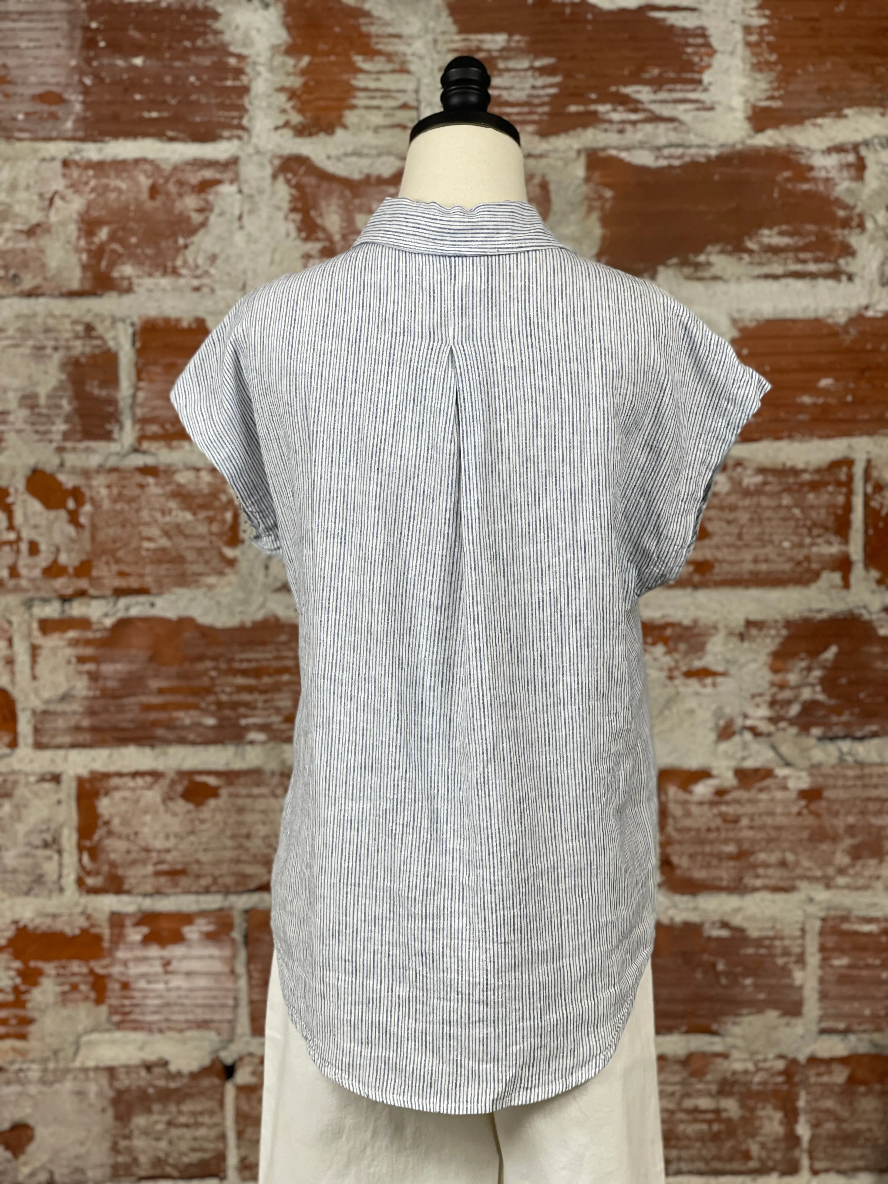 Thread and Supply Mali Top in Navy Stripe