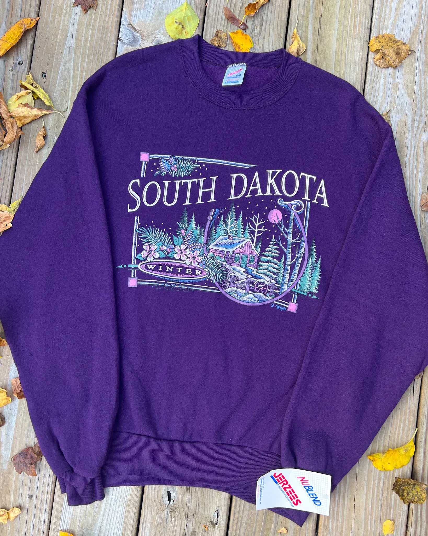 Vintage Unworn Snowfall in South Dakota Crewneck