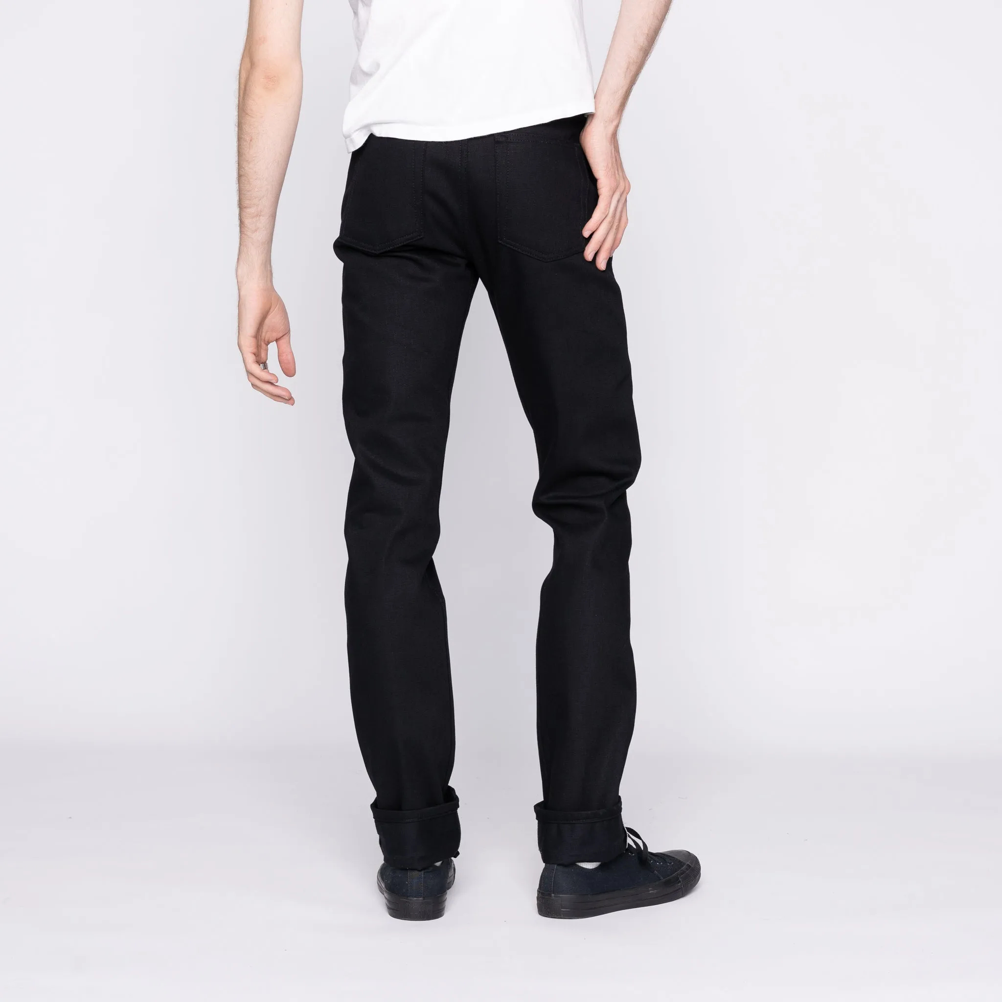 Weird Guy - Solid Black Selvedge - 36" Long Inseam