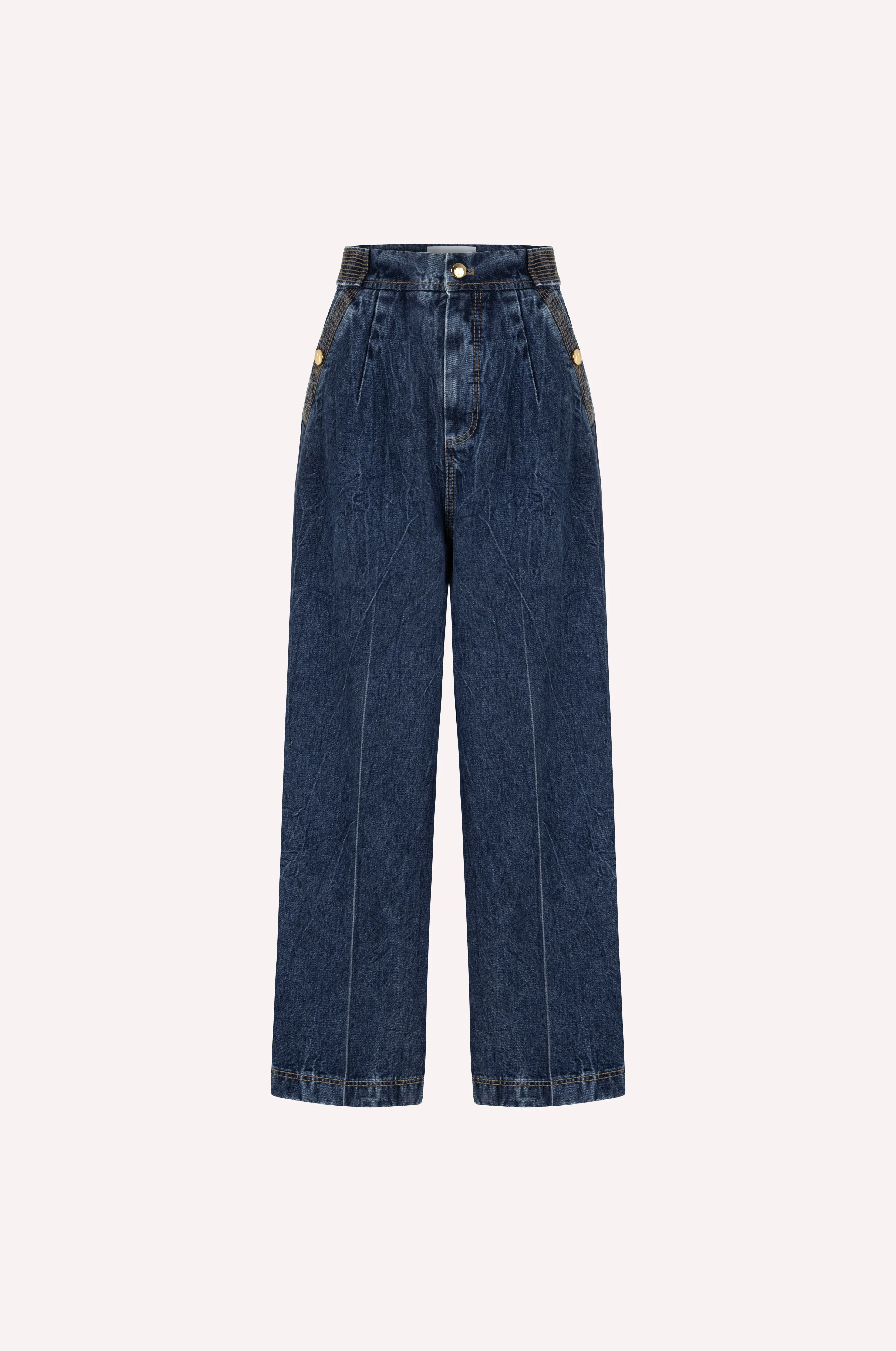 Wide Leg Denim Pants